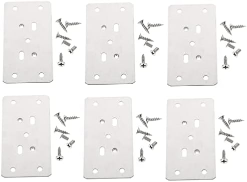 Handy Hinge Repair Kit - 6 Pc Stainless Steel Cabinet Hinge Repair Set with Screws