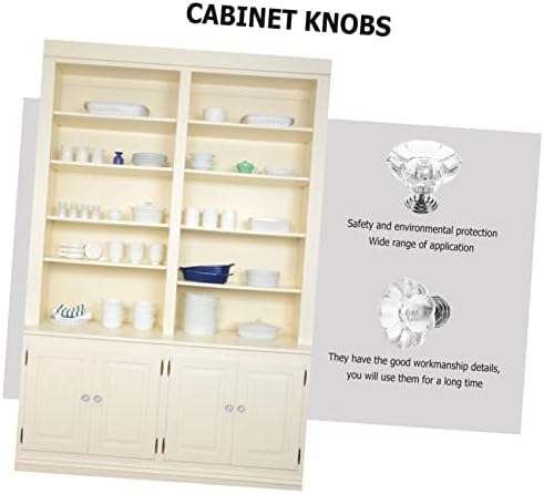 JojoFuny Luxury Crystal Door knobs 6-Piece Acrylic Door Knobs for Old or Damaged Handles