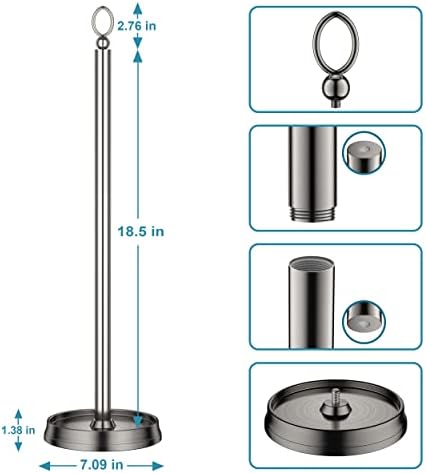 Heavy Weighted Toilet Paper Holder with Reserve Function Space-Saving Durable