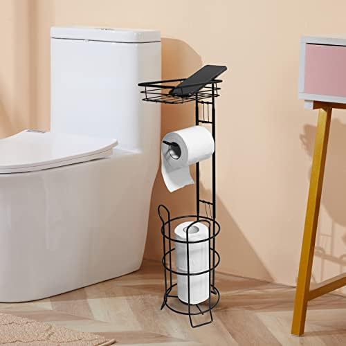 Toilet Paper Holder Stand - Space-Saving Stylish