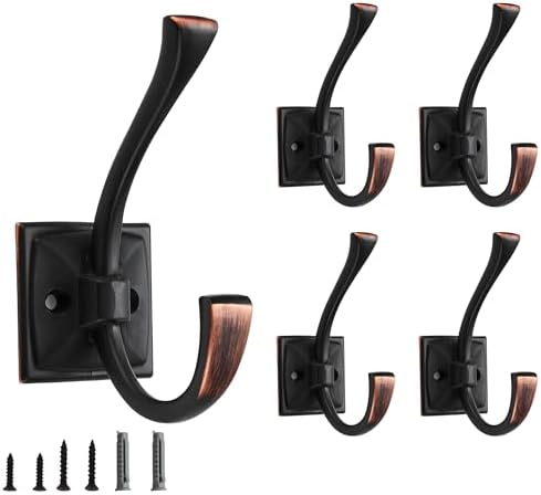 Stylish 5-Pack Coats Towel Hooks