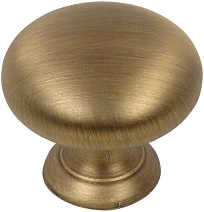 10-Piece Cosmas 4950BAB Brushed Antique Brass Cabinet Hardware Knobs