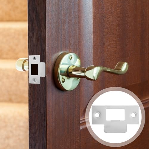 Baluue 4-Piece Stainless Steel Door Strike Plate Set