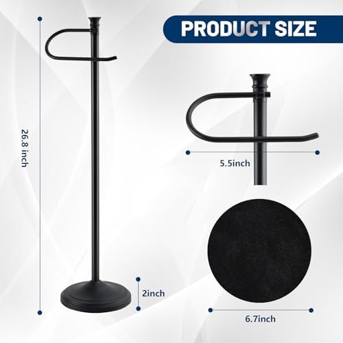 Sturdy Free Standing Toilet Paper Holder for Bathroom Storage