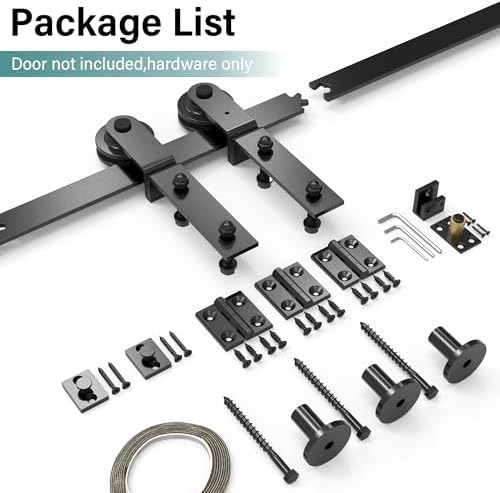 WINSOON Bifold Door Hardware Kit - Heavy Duty Bi-Fold Barn Door Kit for Closet 36 Track 16 Door Panels 30 Opening
