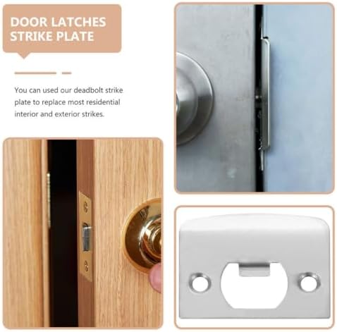 DOITOOL 10-Piece Door Strike Plate Set Stainless Steel Deadbolt Covers