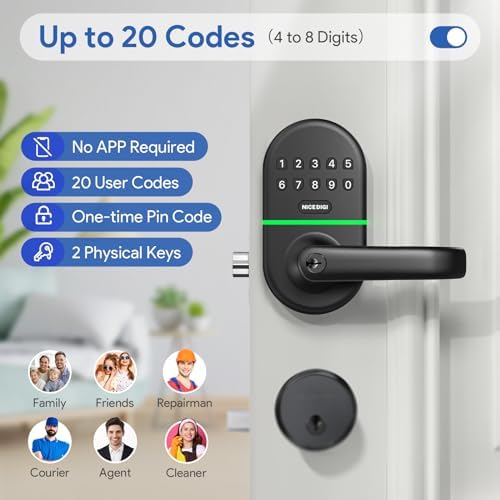 NICE DIGI Smart Keypad Door Lock with Keyless Entry