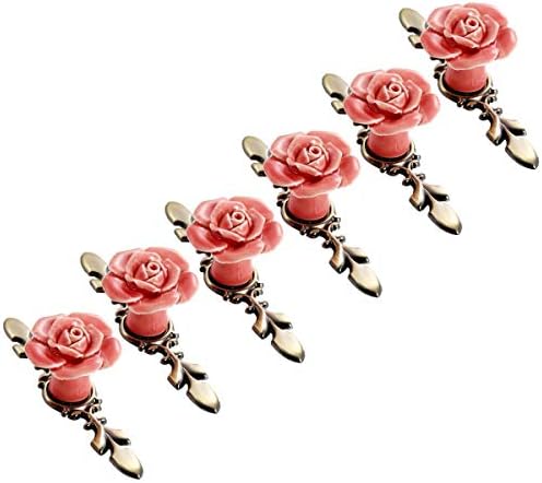 Elegant Rose Cabinet Knobs with Bronze Backplate