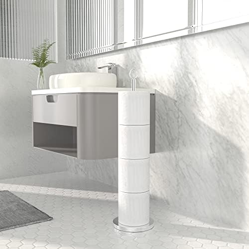 Niffgaff Stainless Steel Toilet Paper Holder Stand with Reserve Function