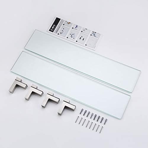 KES Space-Saving Tempered Glass Shelves for Bathroom