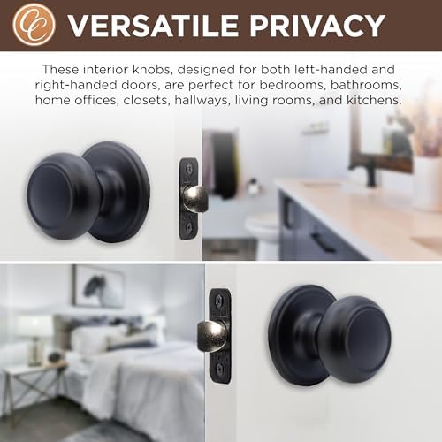 Elegant Black Door Knobs Set