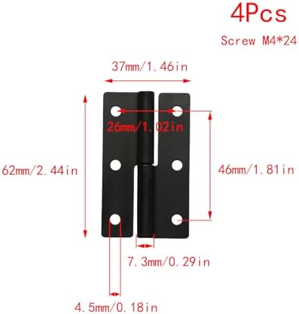 4-Piece Set of Durable Hinges for Doors Perfect for Home Kitchen