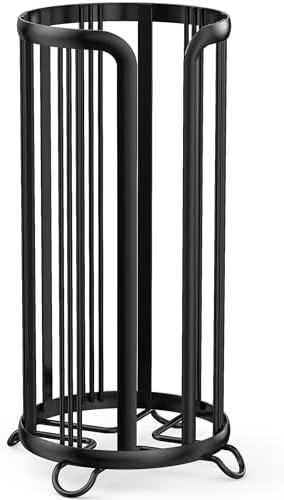 Epicano Toilet Paper Holder Stand Space-Saving Mega Roll Organizer Black