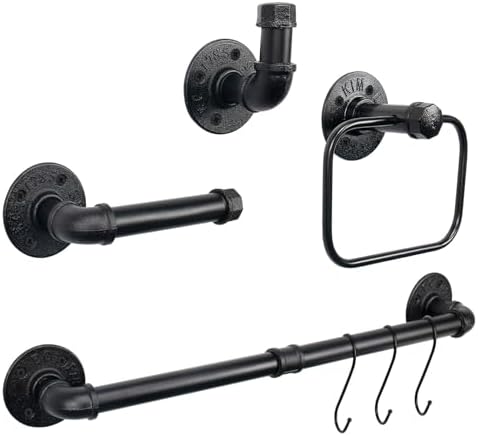 High-Quality 4-Piece Bathroom Towel Ring Kit with Towel Bars Hooks and Paper Holders for DIY Wall Mount Accessories