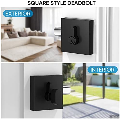 TICONN Matte Black Door Handle Heavy Duty Room Use
