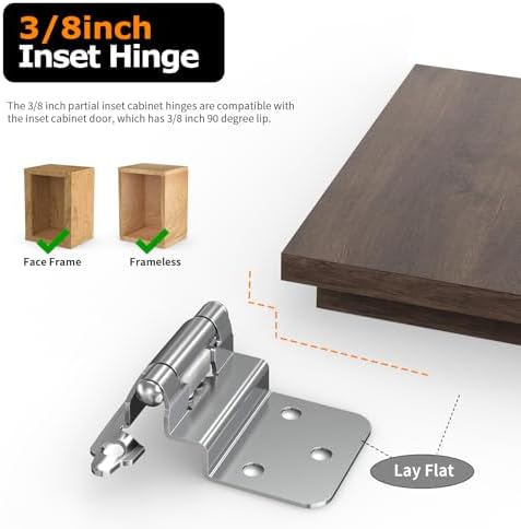 Secure 50-Pack Hinges for Cabinets