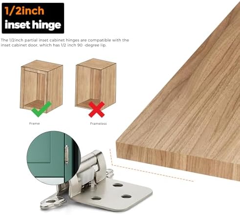 Durable 50-Piece Hinge Set for Cabinet Doors