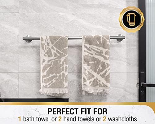 HITSLAM Brushed Nickel 257-Inch Towel Bar - Durable Bathroom Organizer