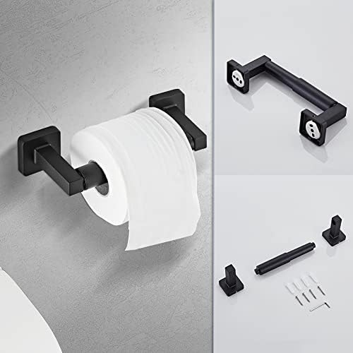 Matte Black Bathroom Hardware Set 4-Piece for Home Use