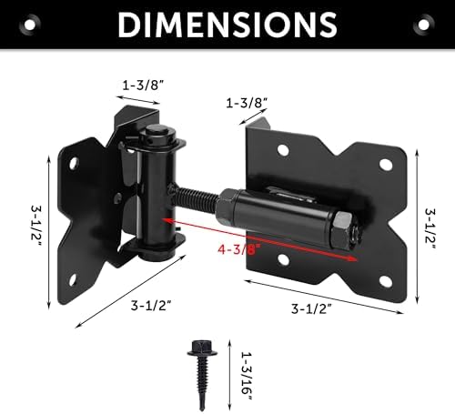Adjustable Self-Closing Gate Hinges