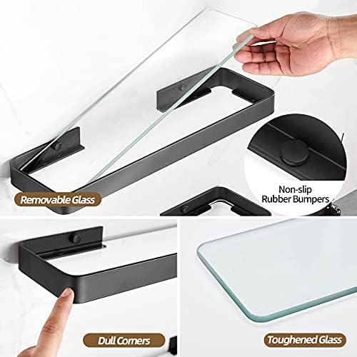 VOLPONE Modern Tempered Glass Vanity Shelf