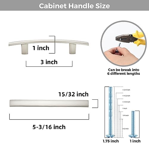 Sturdy Curved 30-Piece Cabinet Pulls