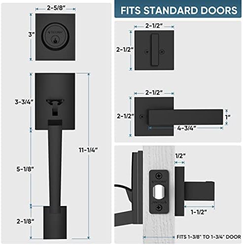 TIconn Heavy Duty Door Handle Set