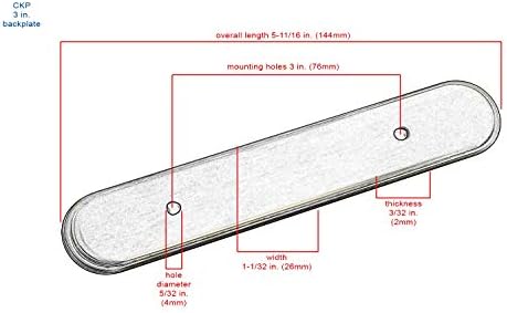 Lock-Down 3 in Oval Backplate Oil-Rubbed Bronze