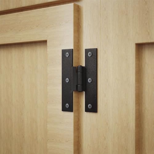 Rust-Resistant Black Wrought-Iron Letter Hinges