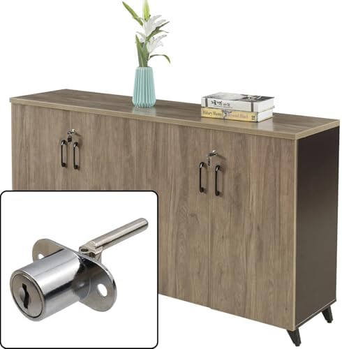 Bisbai 2-Piece Drawer Locks with Zinc Alloy Keys - Durable and Secure Desk Wardrobe Cabinets