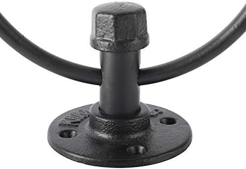 HighFree Industrial Pipe Towel Rack Black Retro Design