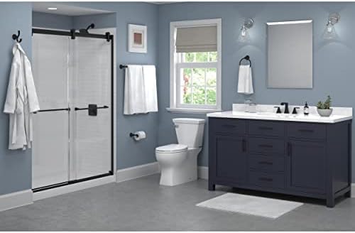 Space-saving bold matte finish towel ring for bathroom or kitchen use