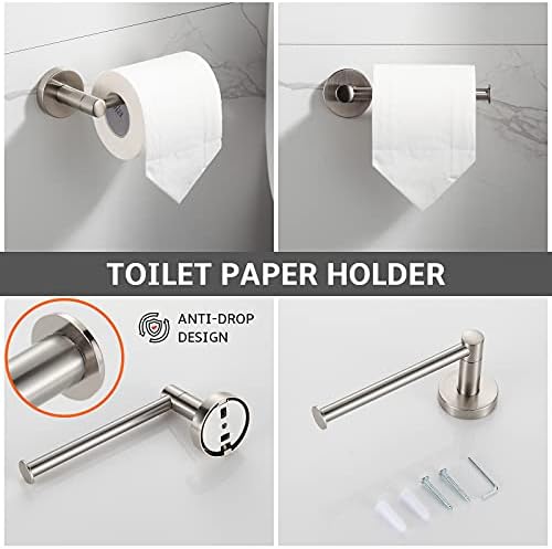 Adjustable 4-Piece Bathroom Towel Holder Set