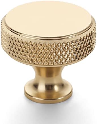10 Pack Gold Knurled Cabinet Knobs for Dresser