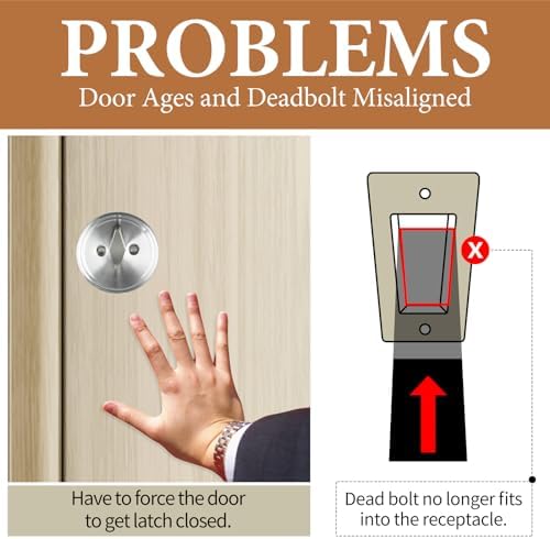 Deadbolt restorer strike plates narrow-side and large-hole