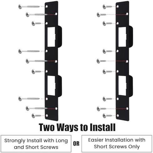 Sturdy Door Lock Plate for Doors - Black