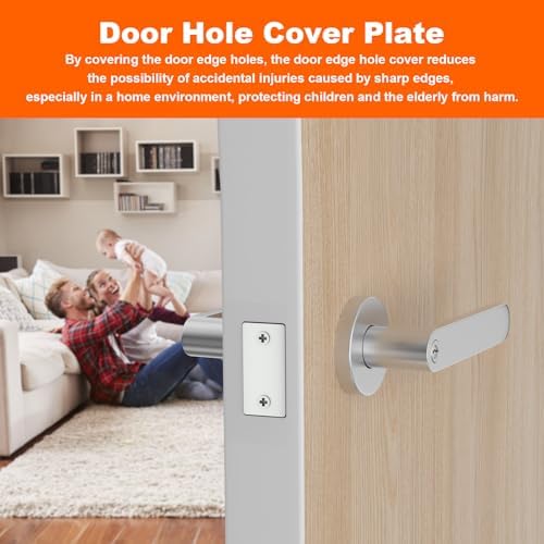 6Pack Door Edge Hole Filler Plate Door struck plate for Deadbolts Durable Replacement Home Security