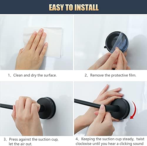 Adjustable Suction Cup Towel Bar for Bathroom