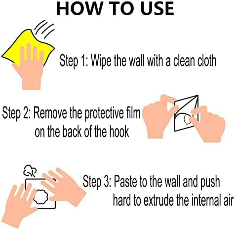 Jwxstore10-in-1 Transparent Wall Hooks Heavy Duty 24 Pack