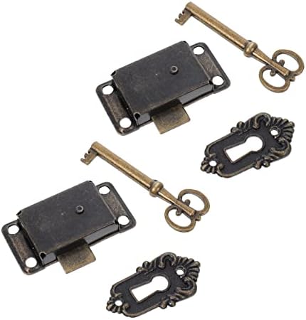 Mikikit 2-Piece Antique Door Garage Deadbolt Lock Set
