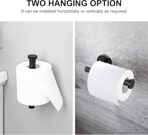 SetSail 304 Stainless Steel Wall-Mounted Toilet Paper Holder - Matte Black