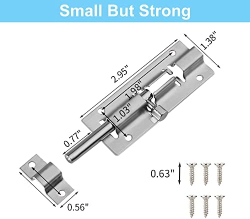 Durable 3-Inch Barrel Bolt Lock