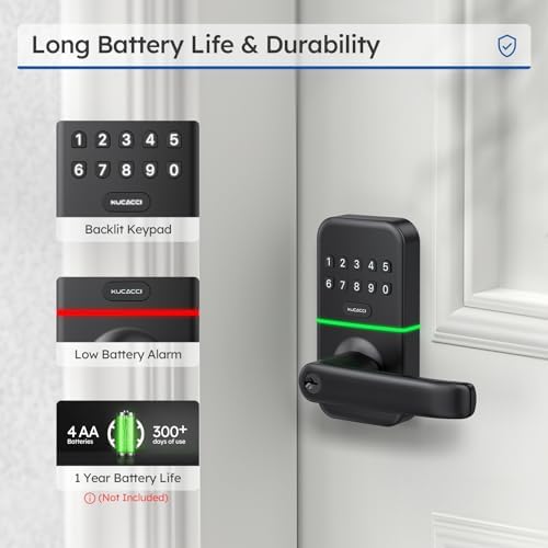 Smart Door Handle Lock with Keypad Kucacci Keyless Entry Door Lock