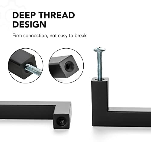 Ravinte 5-Inch Square Kitchen cabinet pulls Matte Black