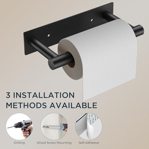FORIOUS Black Toilet Paper Holder
