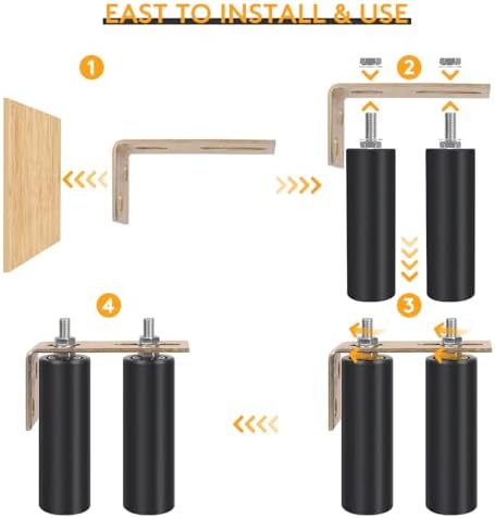 Neiteli 6 L-Shaped Gate Roller Bracket Adjustable Heavy Duty Universal Color Galvanized