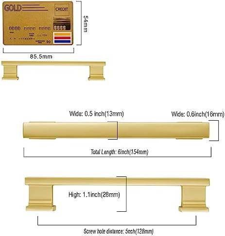 10-Pack Gold Brushed Cabinet Pull Set