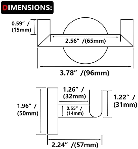 Double Pack of Stainless Steel Towel Hooks for Bathrooms