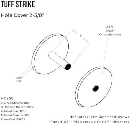 Tuff Strike Door Hole Cover Plate
