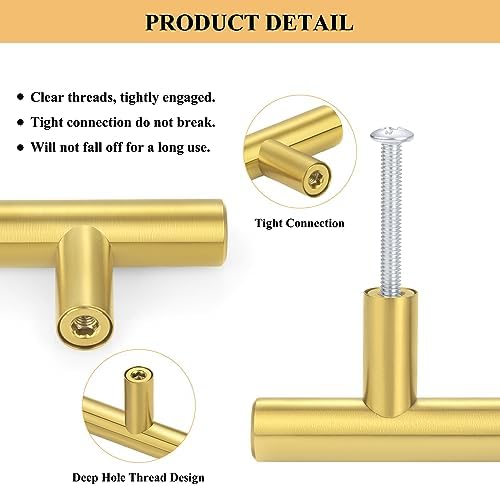 30-Pack Gold Cabinet Handles